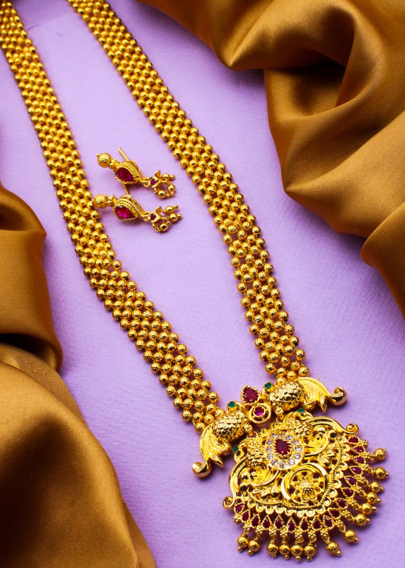 ROYAL PEACOCK DESIGNER NECKLACE