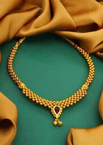 Gold Beaded Jewellery Necklaces - Binnis Wardrobe - 2960342