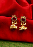 OVAL SHAPE JHUMKI EARRINGS