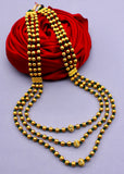 THREE LAYERS GOLDEN BEADS NECKLACE