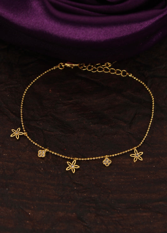 PETITE FLORAL DIA ANKLET
