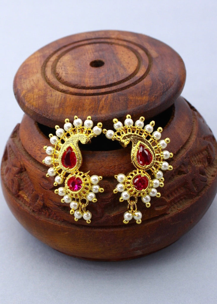 Buy Traditional Moti Jhumka earrings Alloy Drops Danglers Online In India  At Discounted Prices