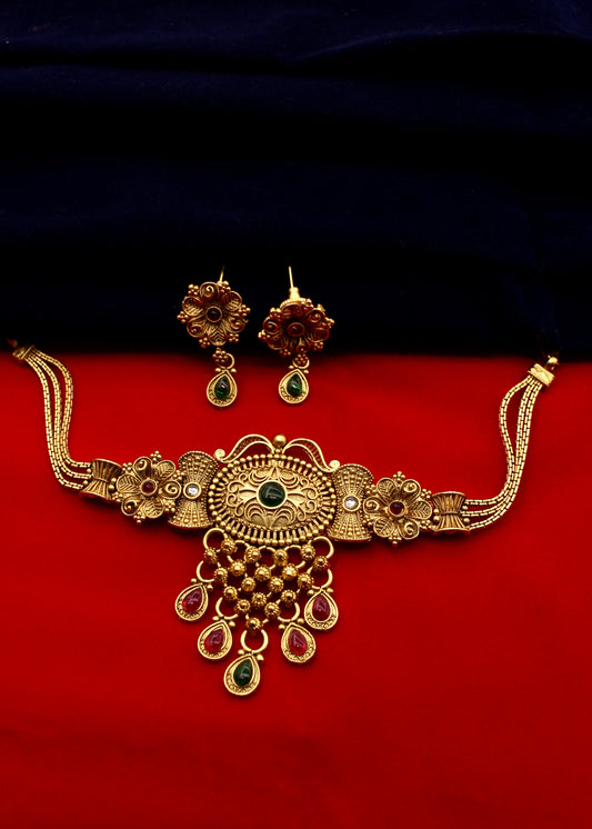 ENCHANTING FLORET CHOKER NECKLACE