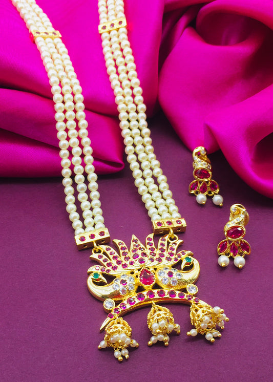 LOTUS DESIGNER PENDANT NECKLACE