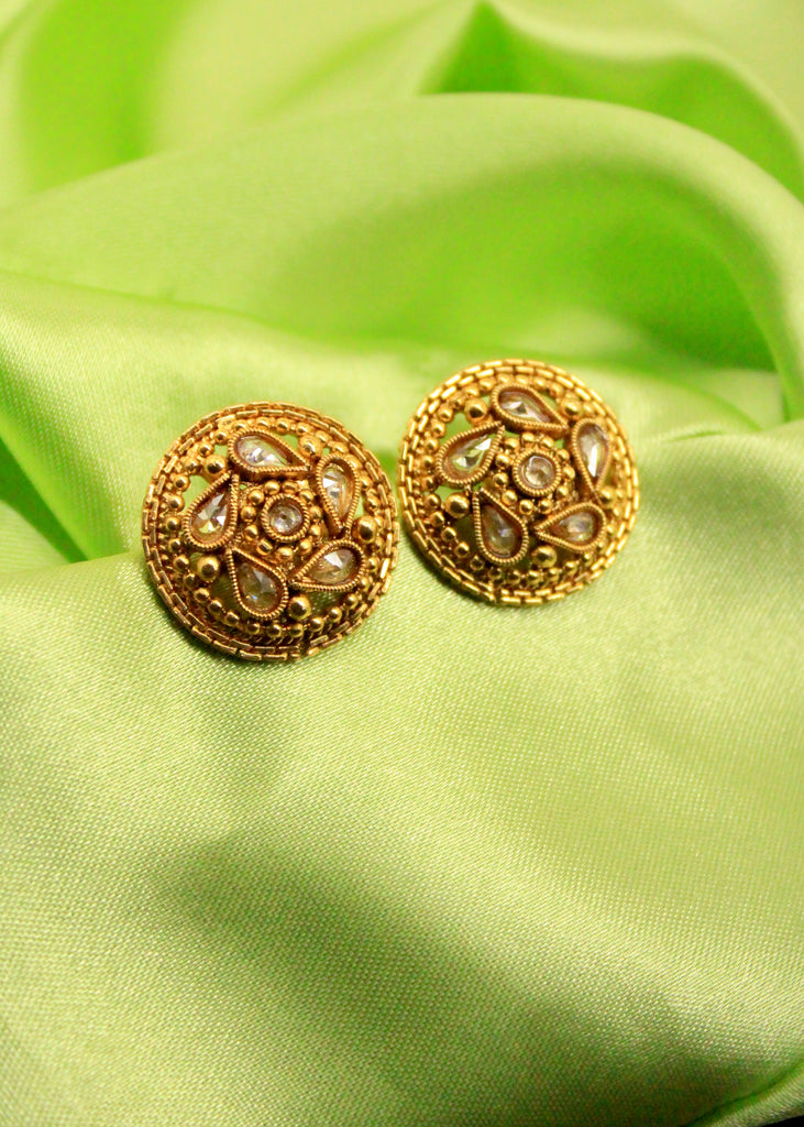Antique Jewelry Matte Gold Polish Fancy Design Party Wear Antique Earring  at Rs 115/set | Antique Jewelry in Mumbai | ID: 6835452112