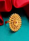 LEAFY FLORAL PESHWAI RING