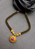 BLACK BEADED MALHAR THUSHI