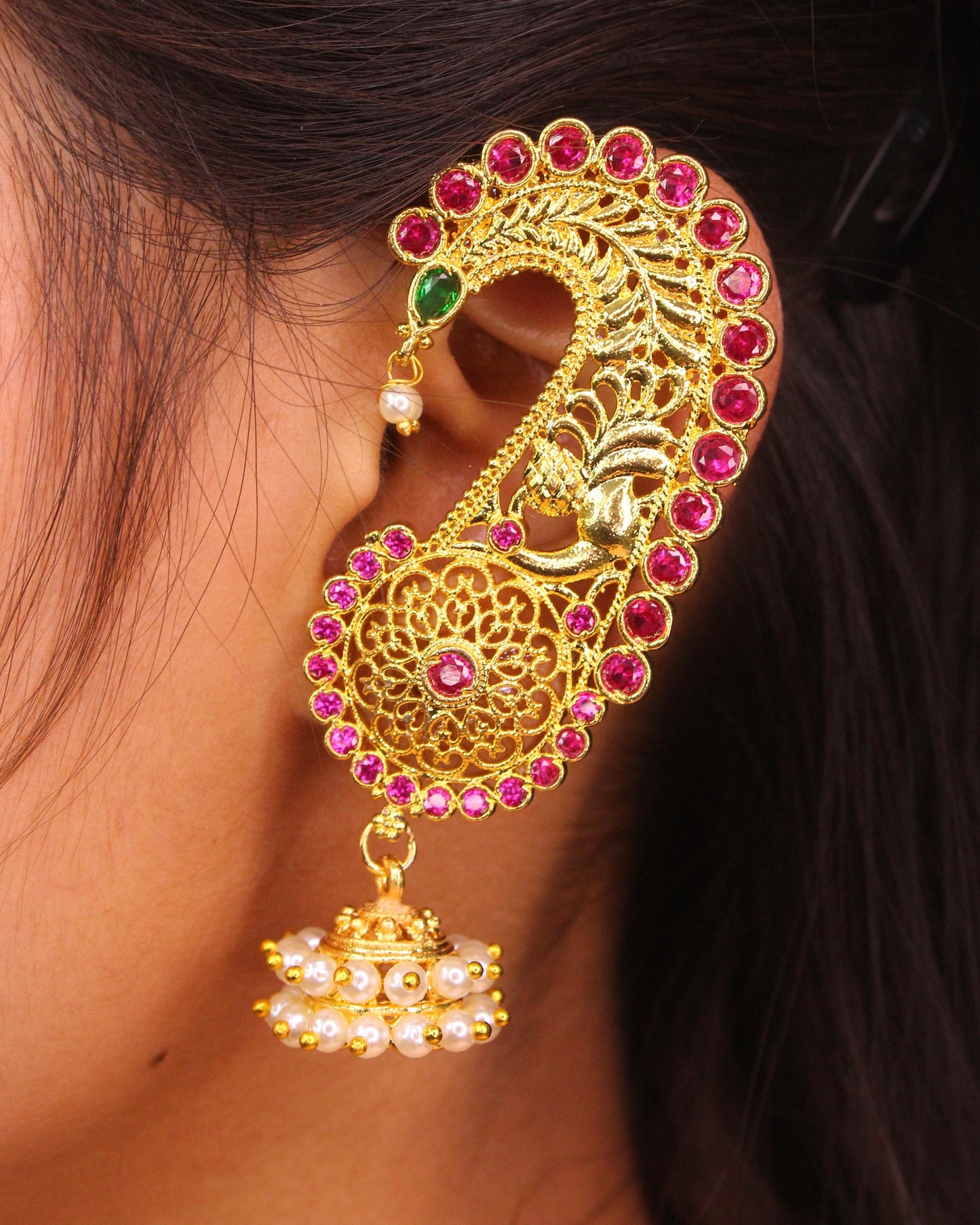 ALLURING PAISLEY EAR-CUFFS