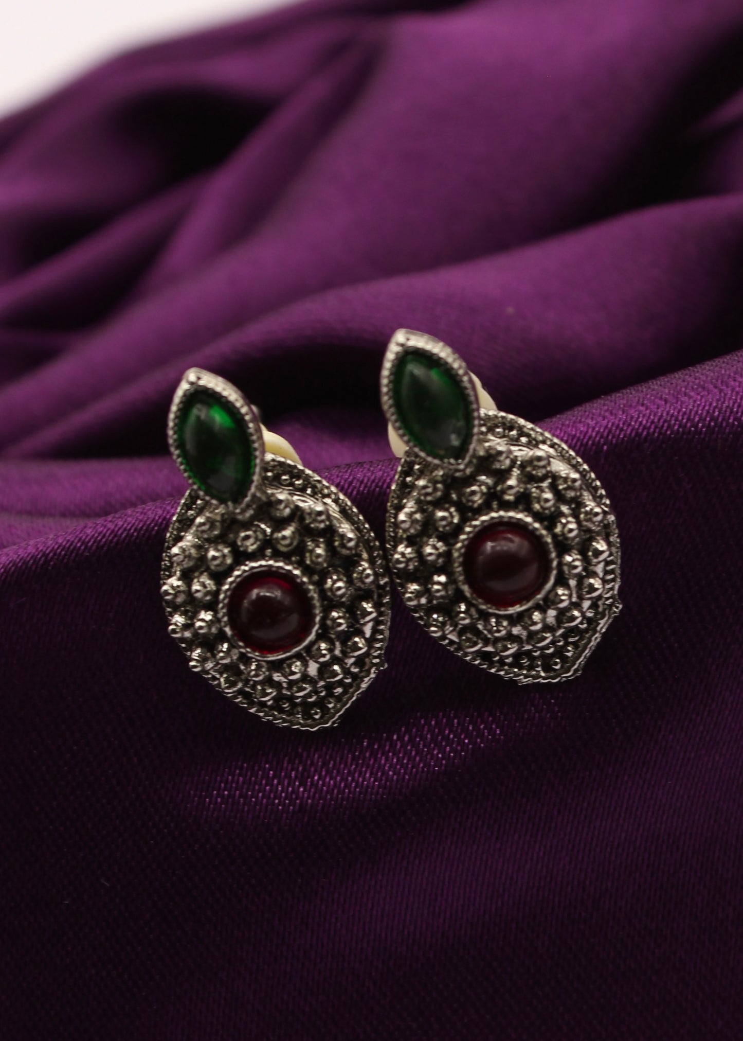 OXIDISED BEADS EARRINGS