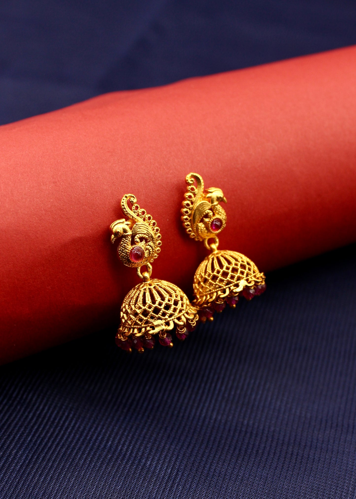 BEAUTIFUL PEACOCK JHUMKI EARRINGS
