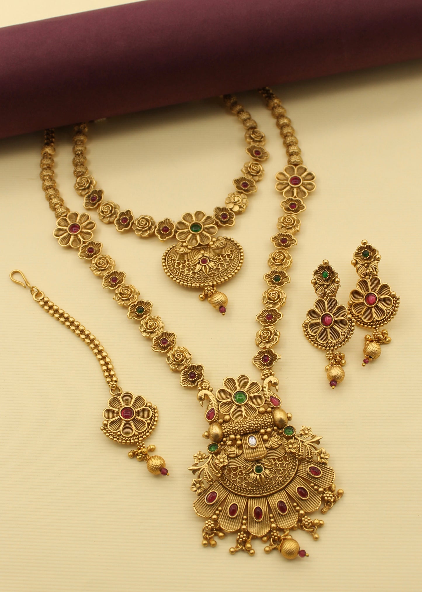 BLISSFUL FLOWERET RAJWADI COMBO SET