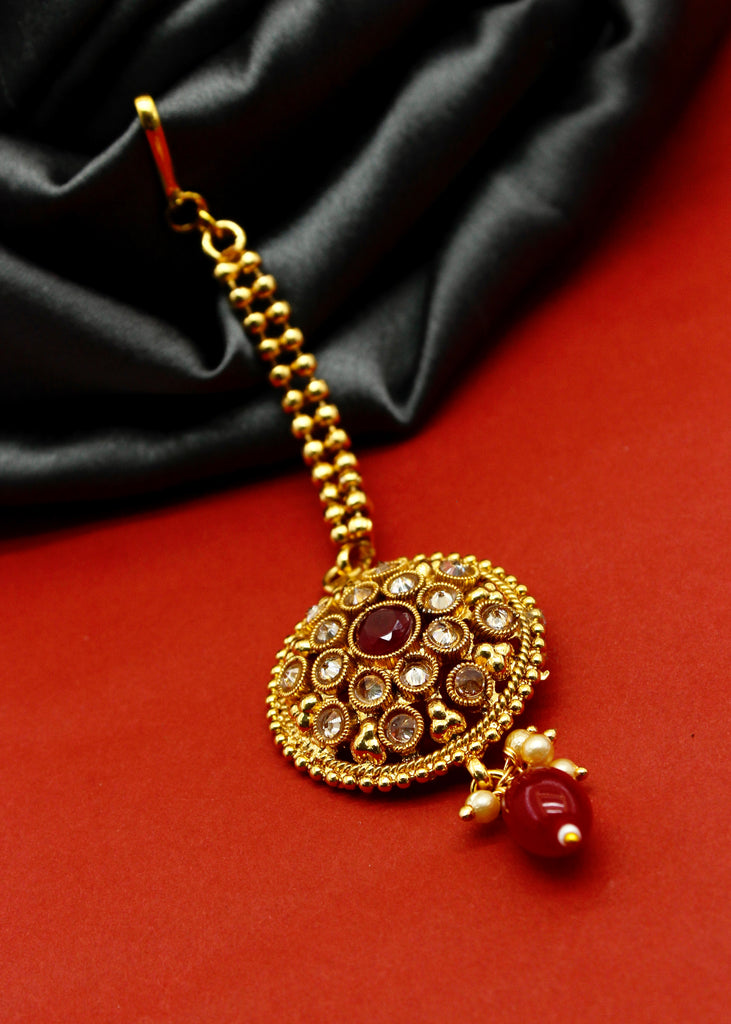 Gold bindi sale jewelry design