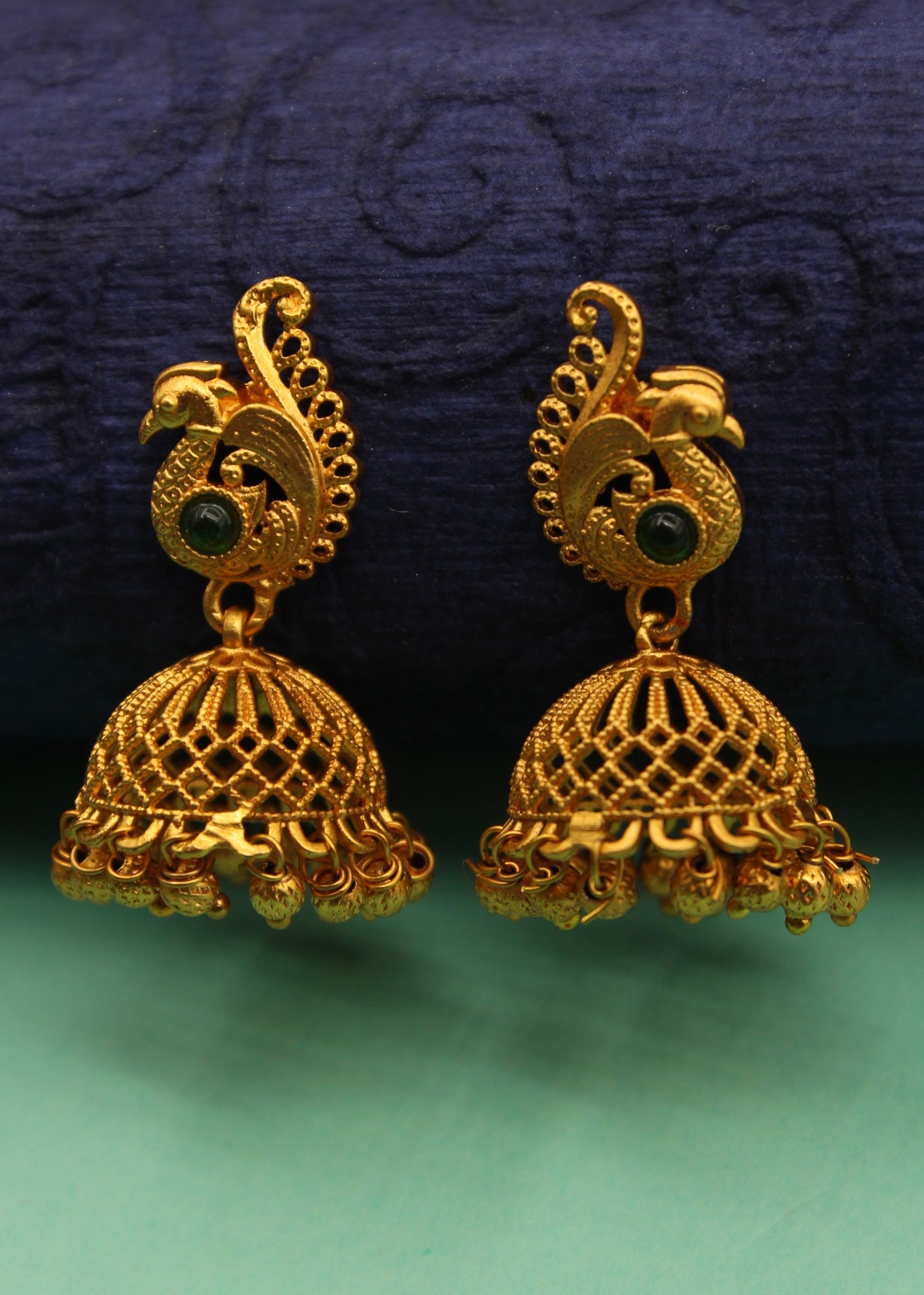 BEAUTIFUL PEACOCK JHUMKI EARRINGS