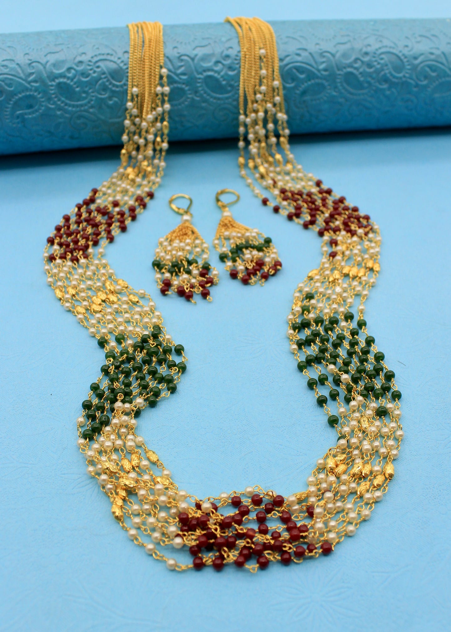 MULTI COLOUR MOTI NECKLACE