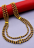 THREE LAYERS GOLDEN BEADS NECKLACE