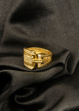 GLOSSY GOLD PLATED MEN'S RING