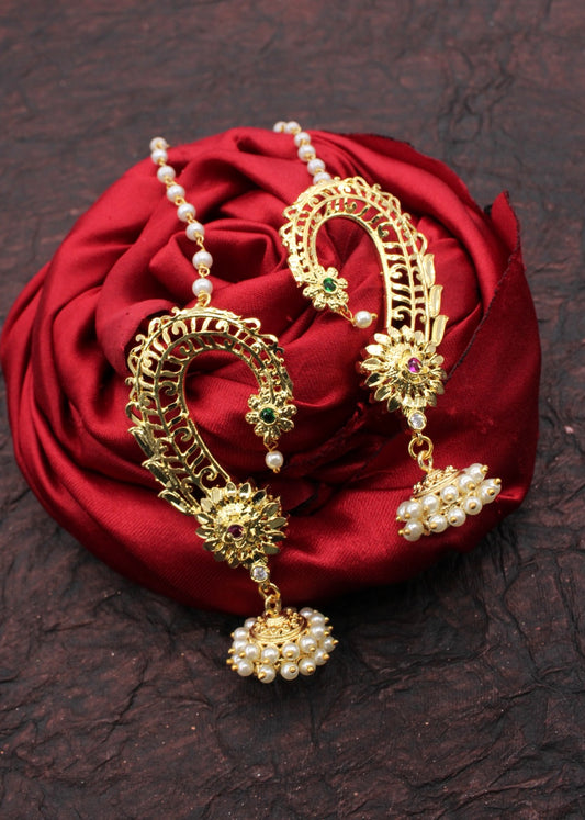 FLORAL MOTI EAR-CUFFS