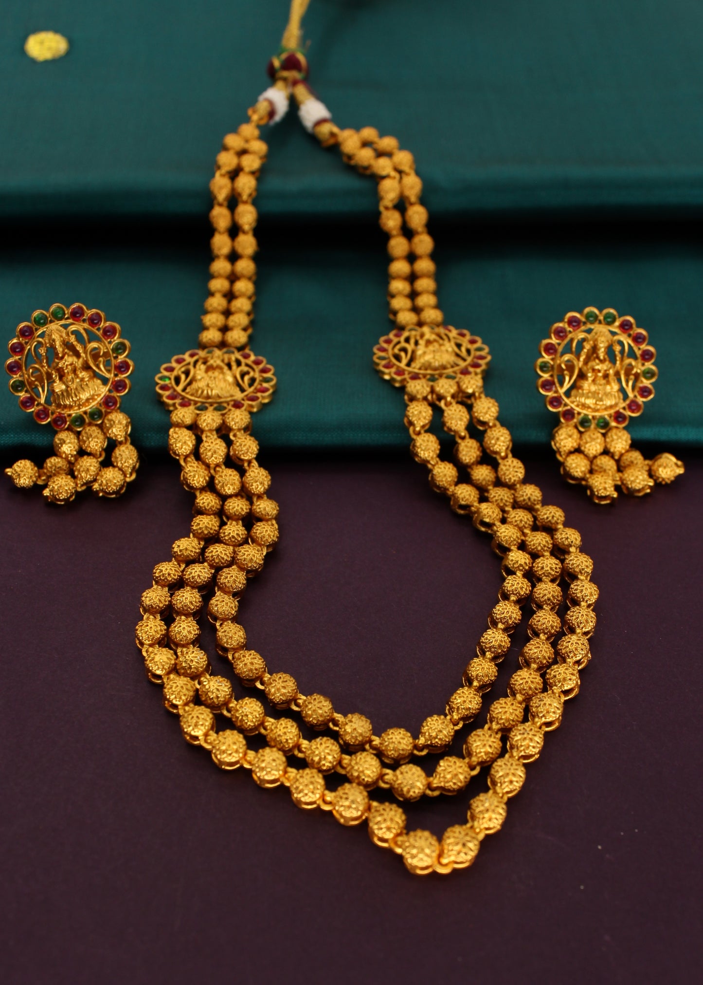 GOLDEN BEADS DESIGNER NECKLACE