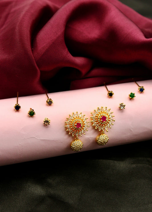 RAVISHING CHANGABLE STONE EARRINGS