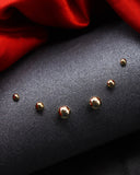 CLASSY GOLDEN BEADS EAR-STUDS