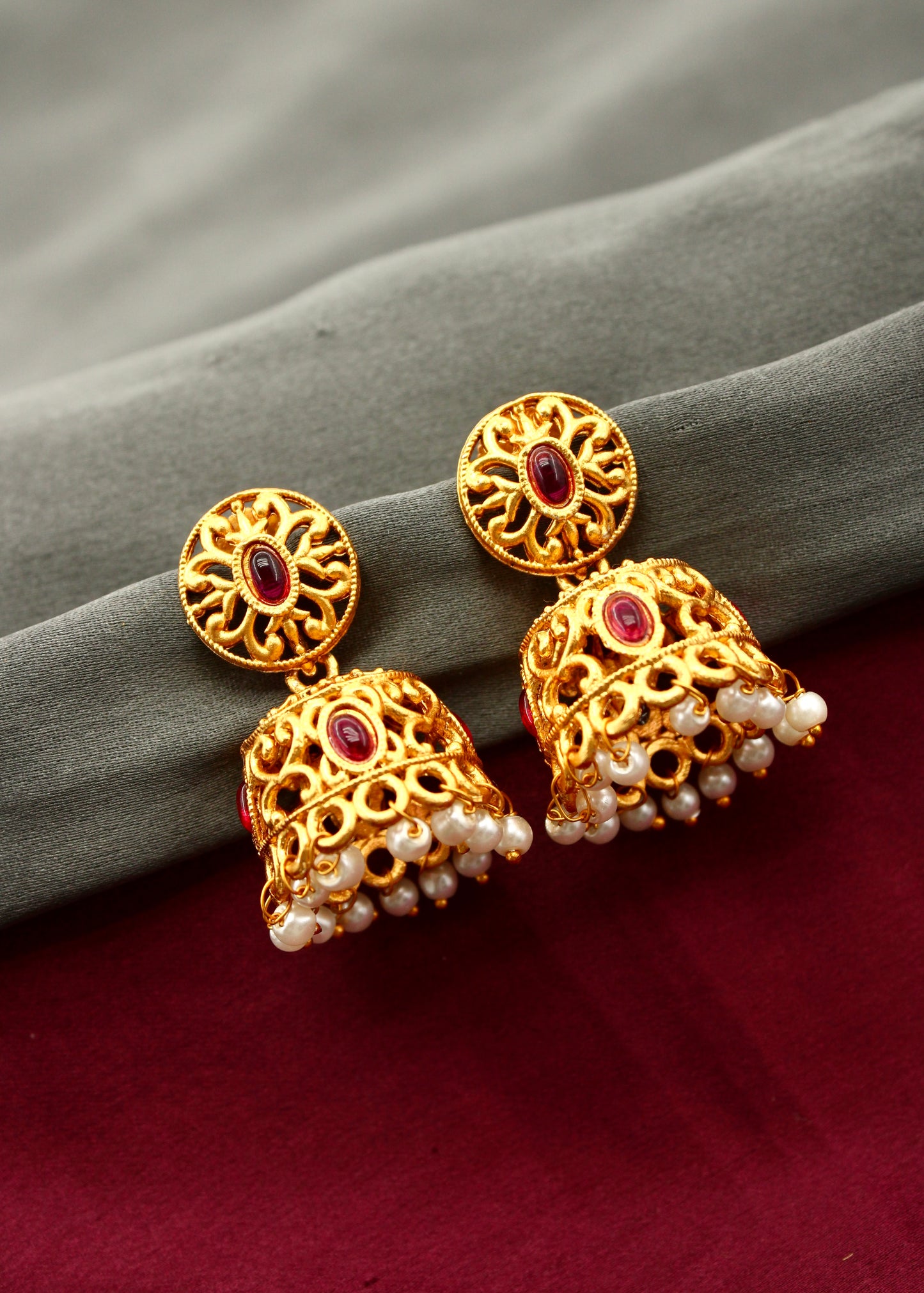 GLORIOUS PESHWAI JHUMKI EARRINGS