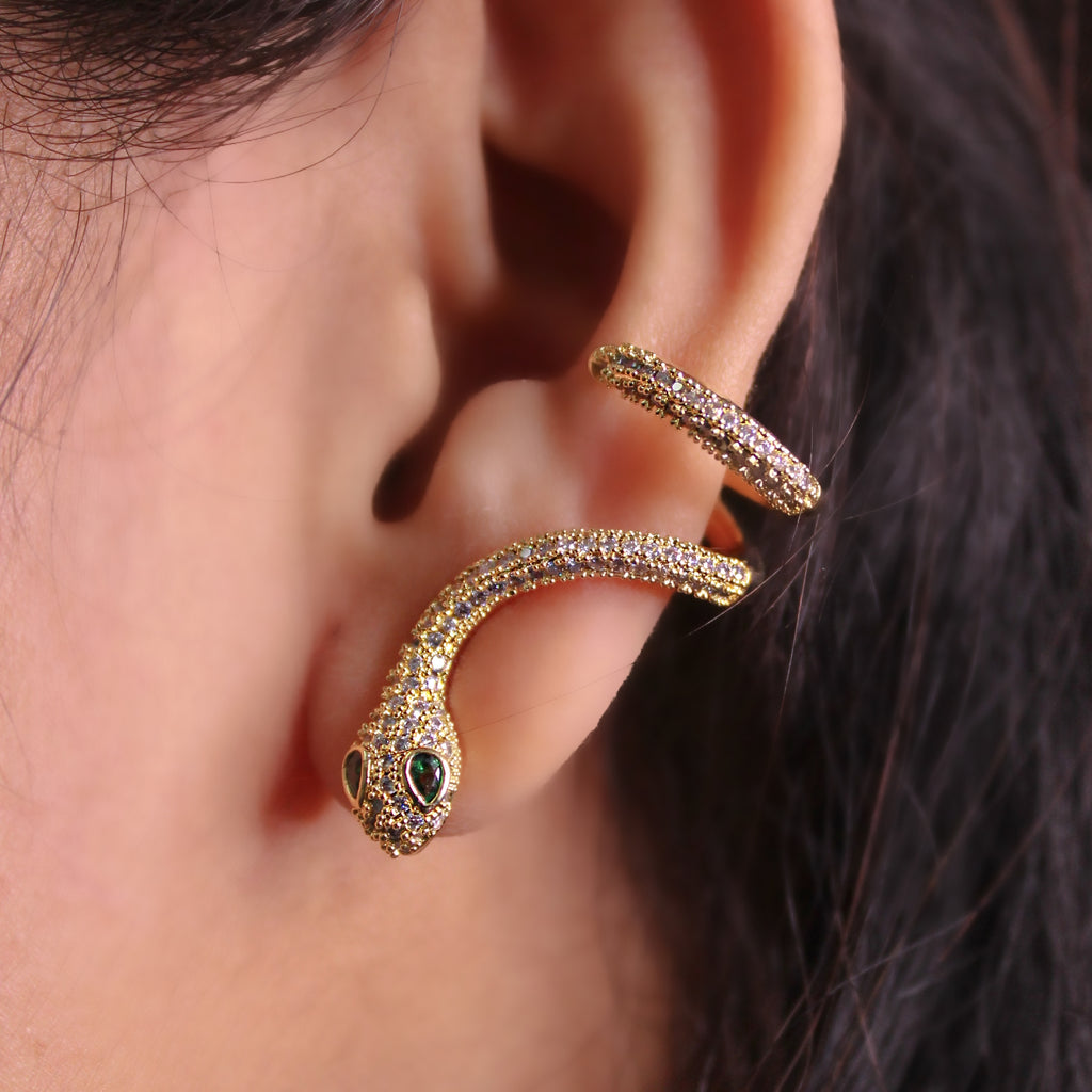 Sparkling Zircon Butterfly Earrings Ear Cuff 2/pcs – Stylish Looks