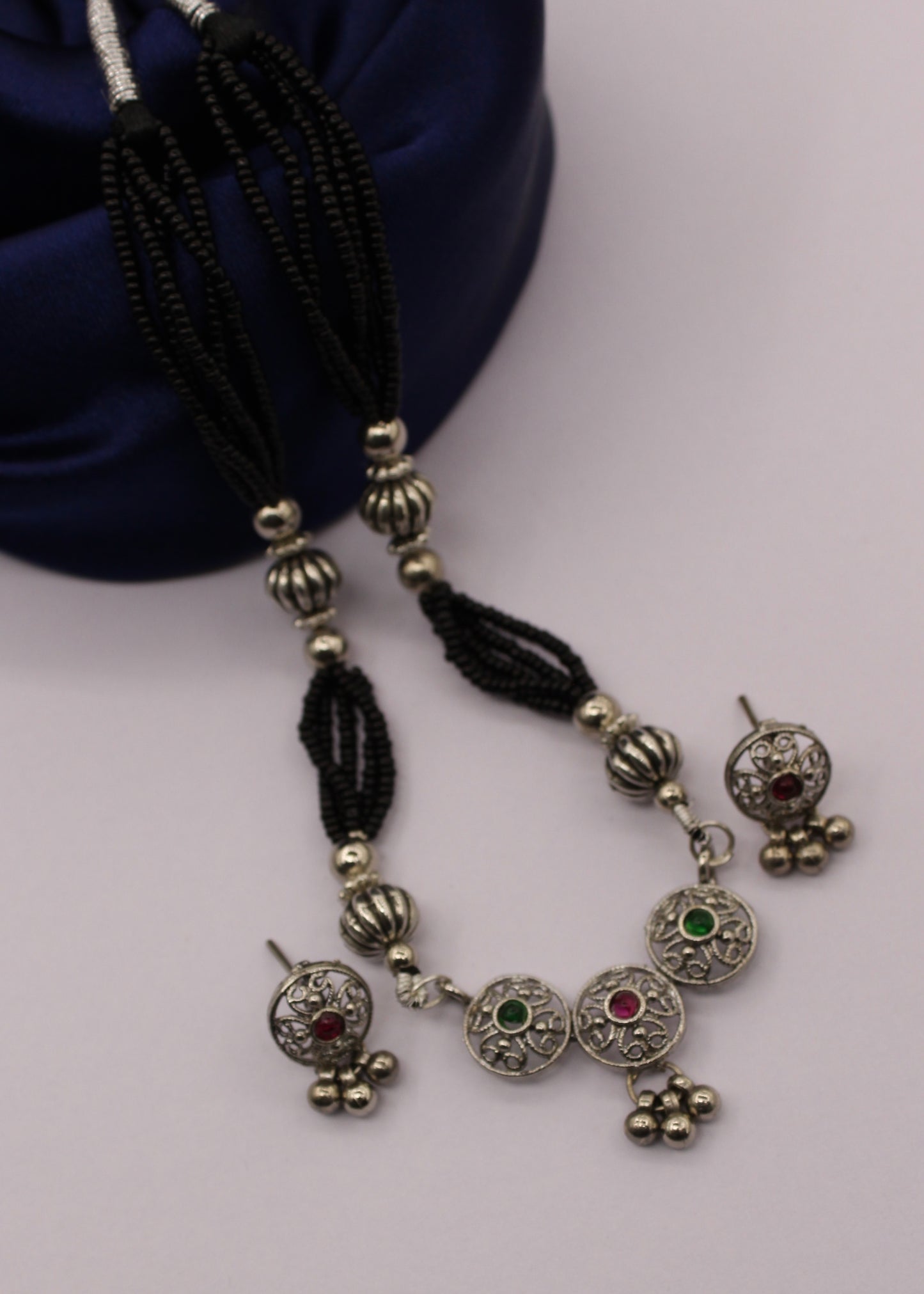 OXIDISED DESIGNER MANGALUSTRA