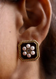 PLEASING DIA SQUARE EAR STUDS