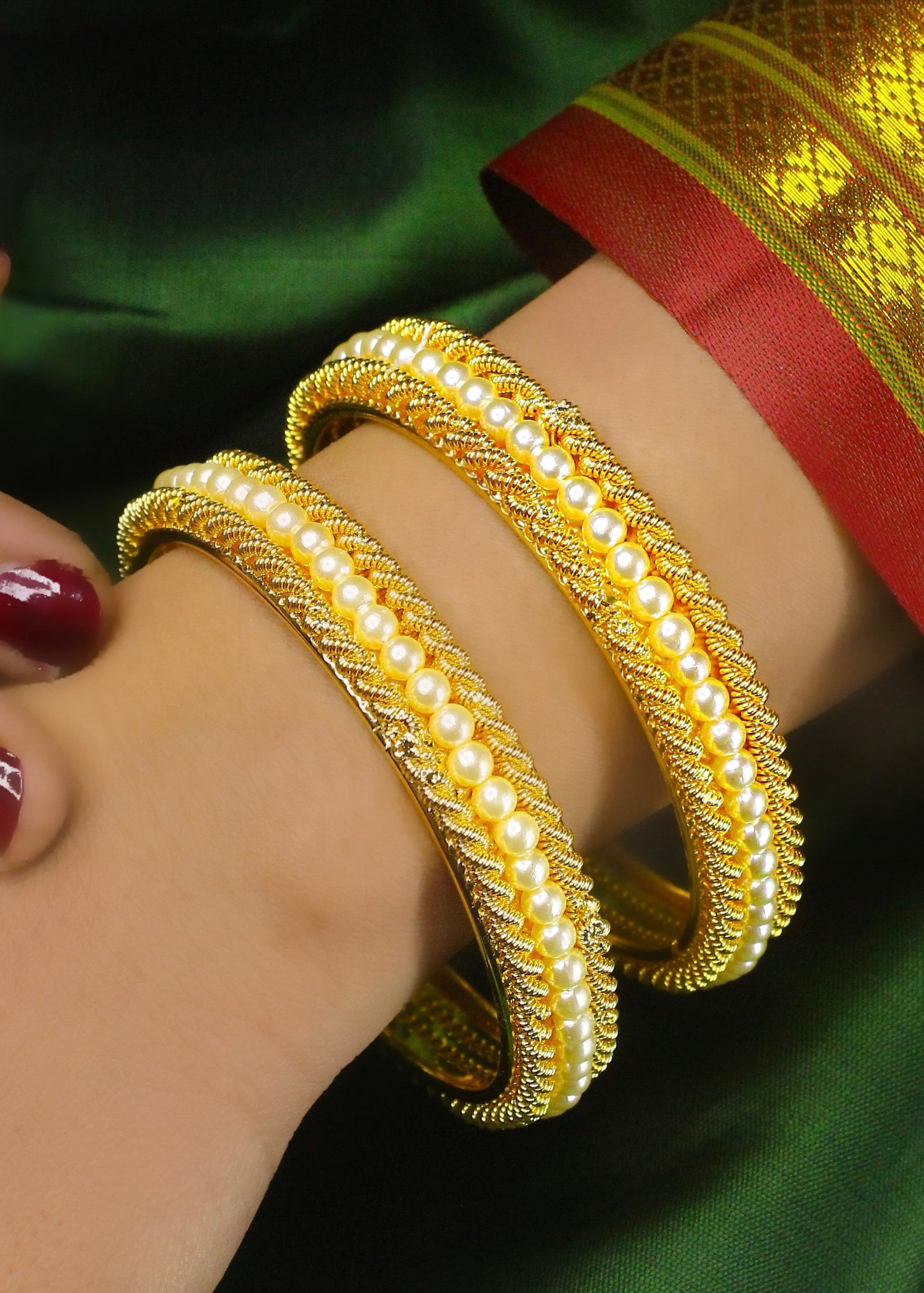 Bangle Design Using Moti BEAUTEOUS MOTI BANGLES – Sonchafa