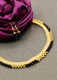 BLACK BEADS CRYSTAL NECKLACE