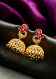 TRADITIONAL PEACOCK GOLDEN EARRINGS