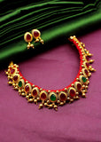 TEXTURED MALHAR CHOKER NECKLACE