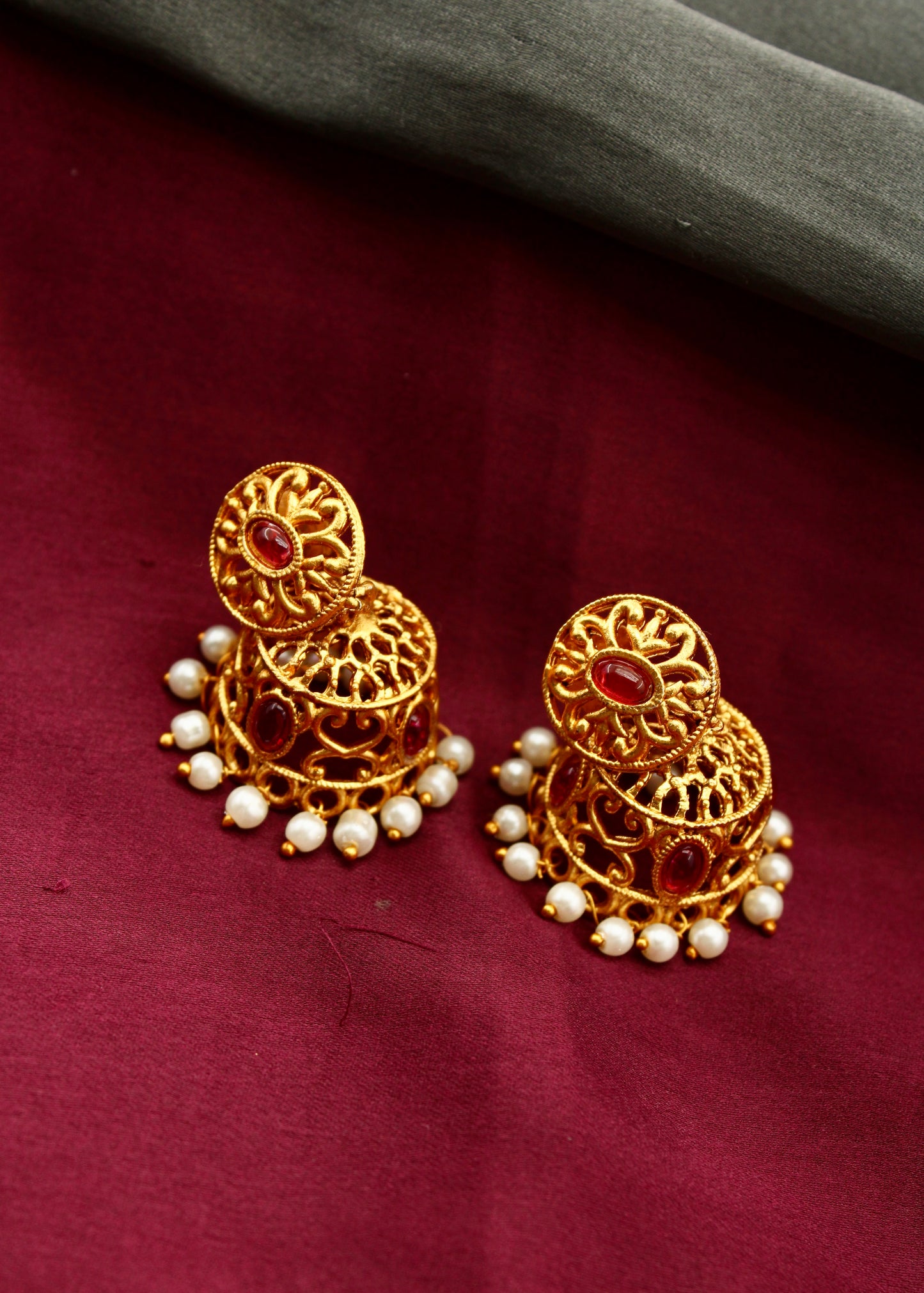 GLORIOUS PESHWAI JHUMKI EARRINGS