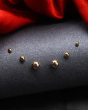 CLASSY GOLDEN BEADS EAR-STUDS