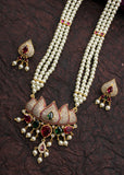 DESIGNER LOTUS MOTI NECKLACE