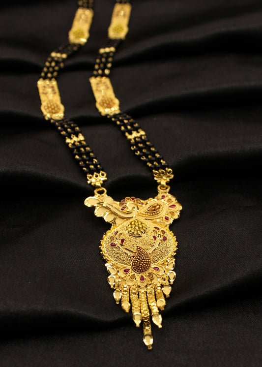 LEAF DESIGNER GOLD PLATED MANGALSUTRA