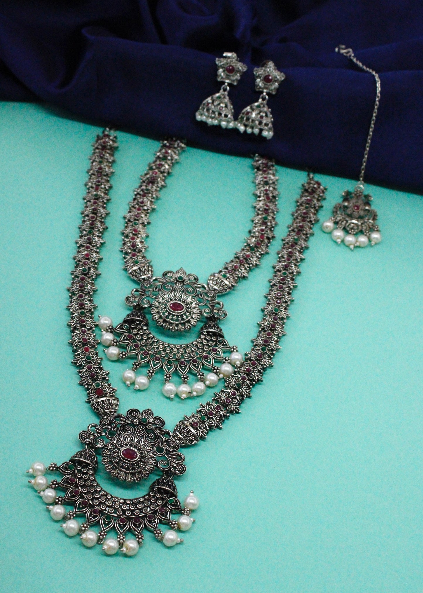 FLORAL OXIDISED COMBO SET