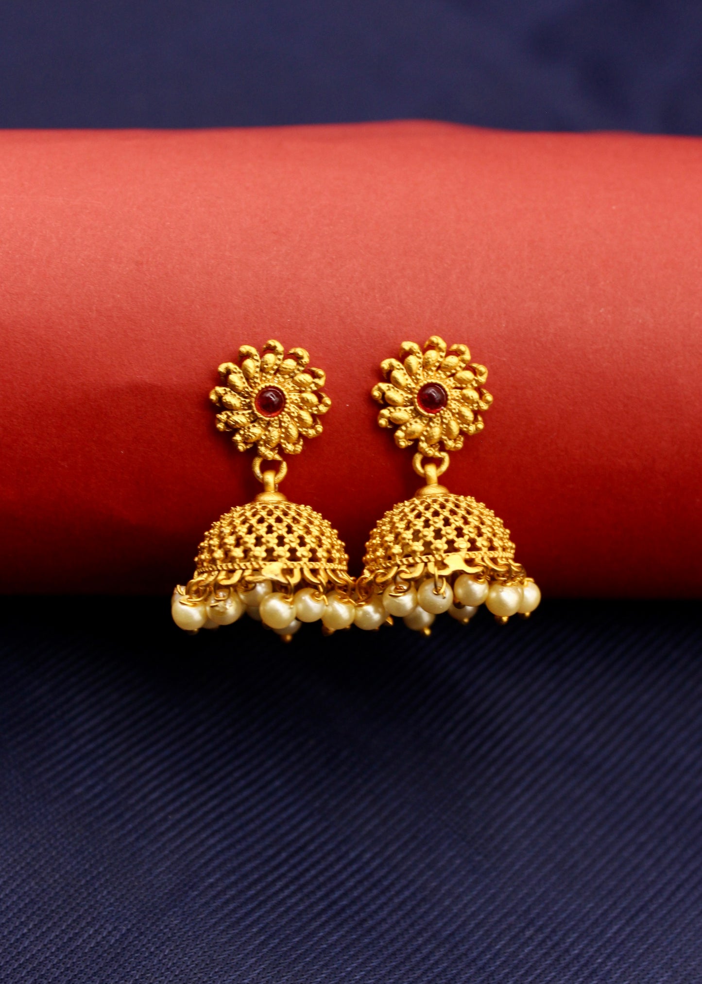 JALI DESIGN JHUMKI EARRINGS