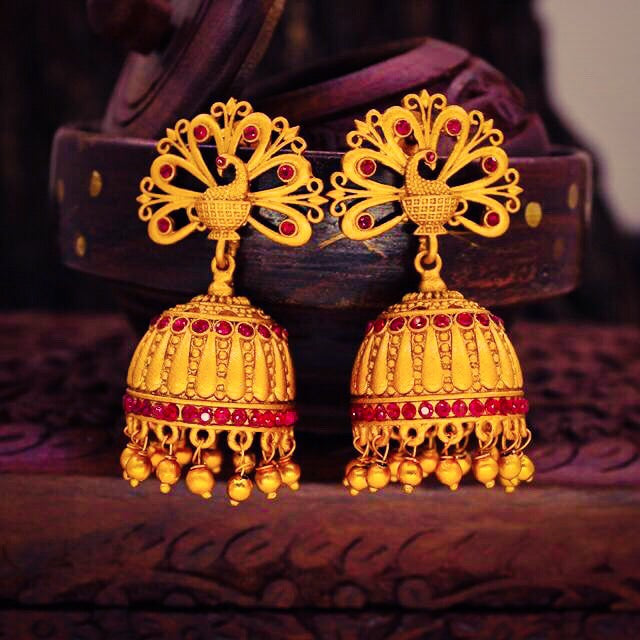 PEACOCK MATTE JHUMKA