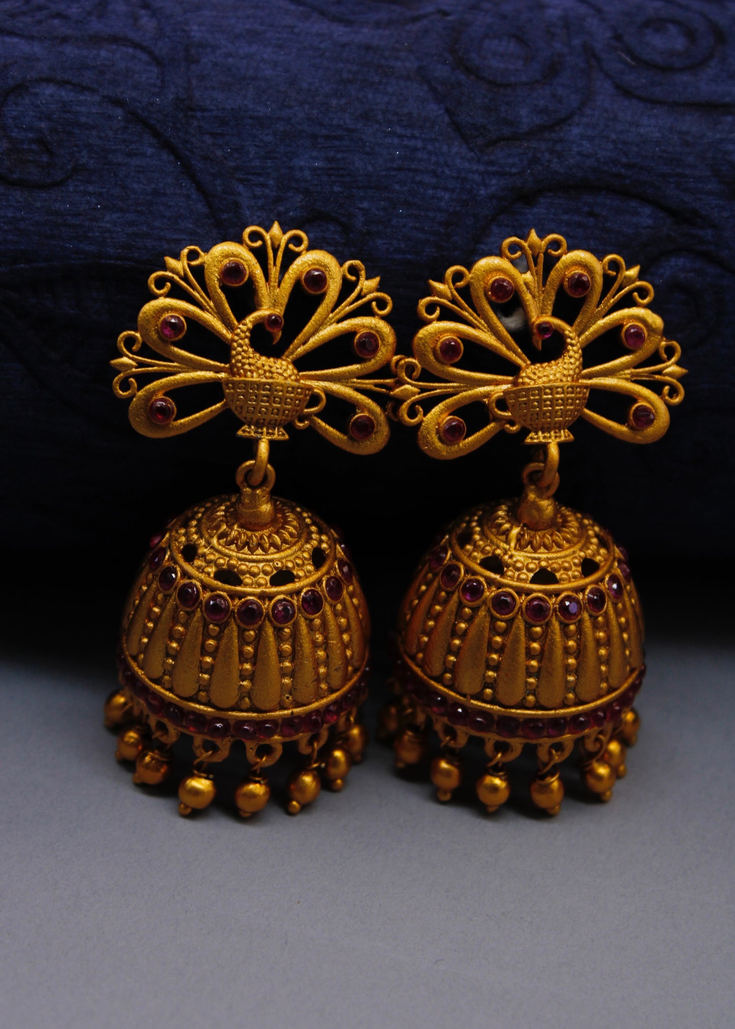 PEACOCK MATTE JHUMKA