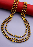 THREE LAYERS GOLDEN BEADS NECKLACE