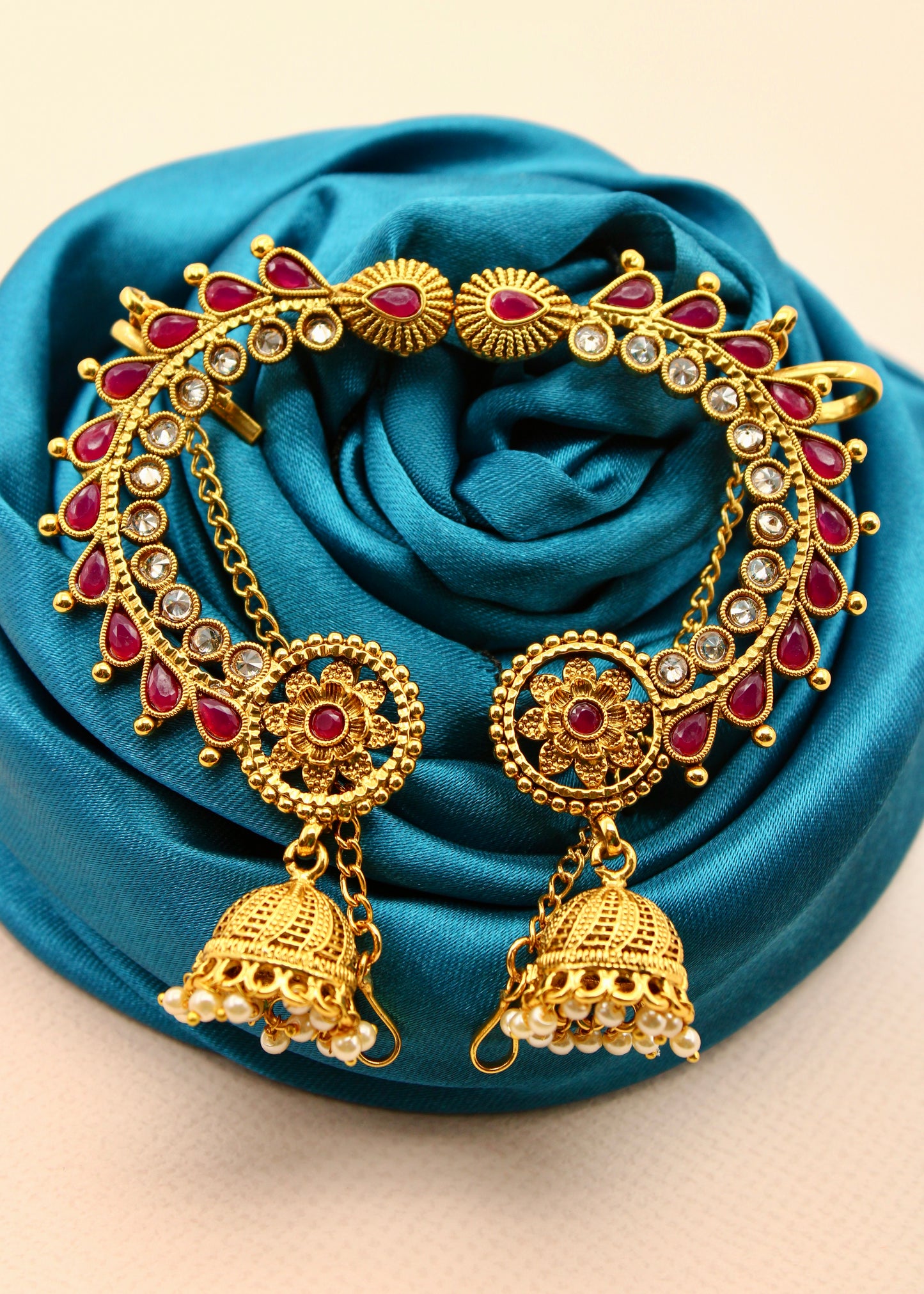 FLOWERET ANTIQUE EAR-CUFFS