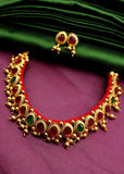 TEXTURED MALHAR CHOKER NECKLACE