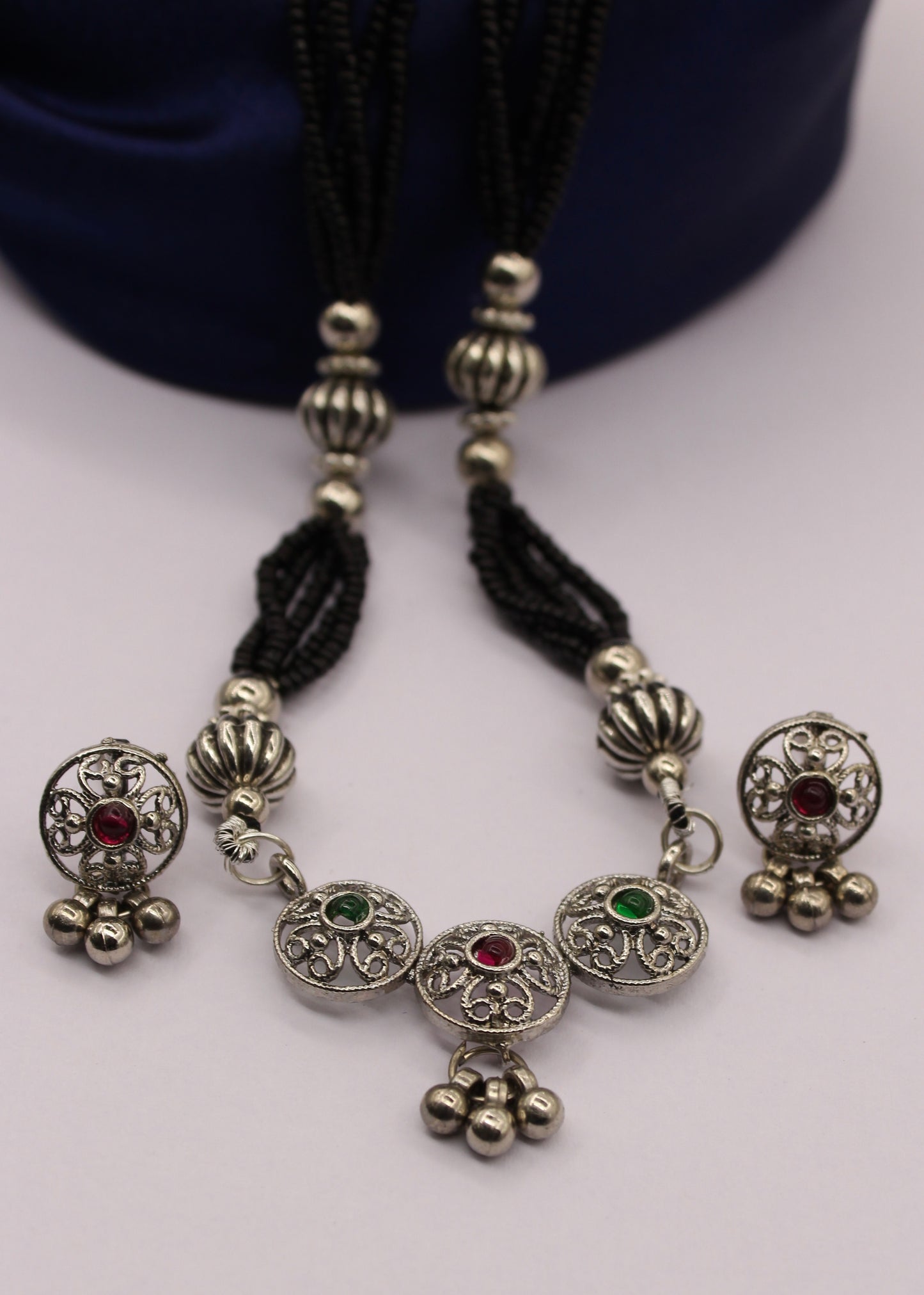 OXIDISED DESIGNER MANGALUSTRA