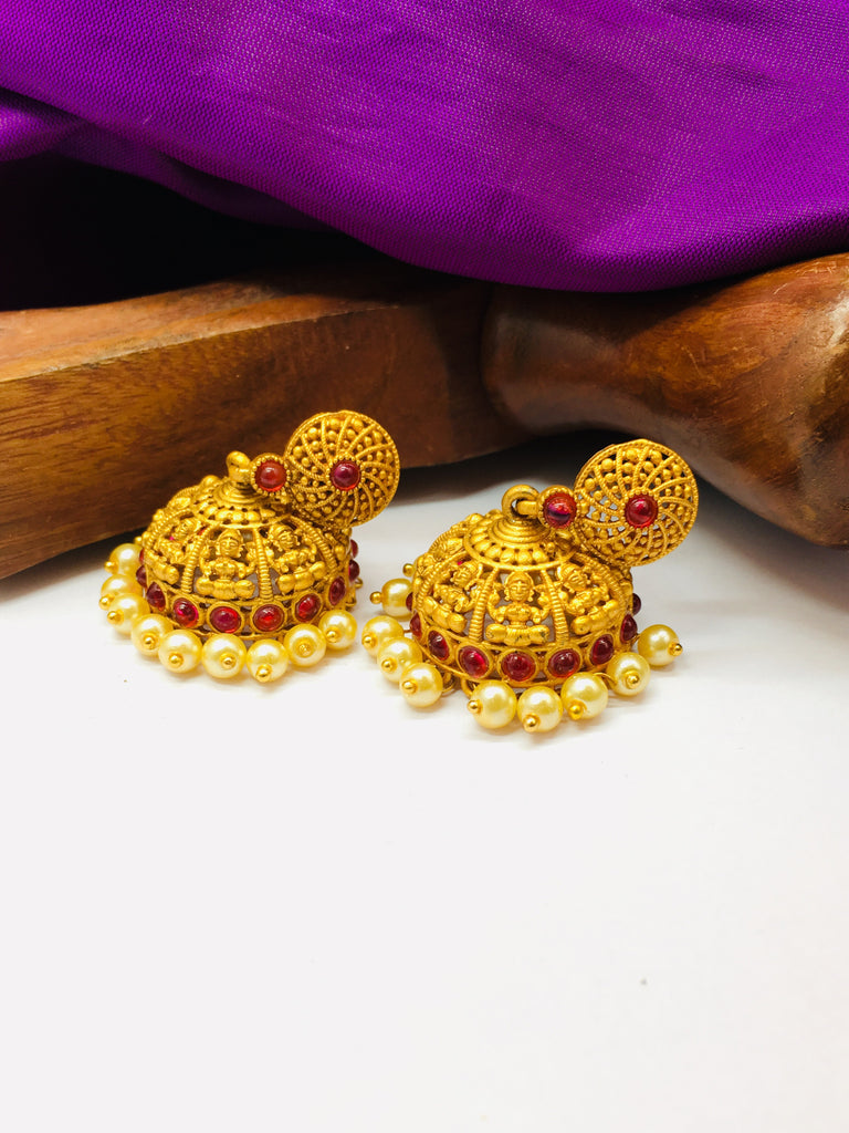 Flipkart.com - Buy TAP Fashion Gold Plated Lakshmi Design with White pearls  Stud Earring for Women Stud Earring Copper Drops & Danglers Online at Best  Prices in India