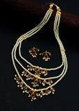 THREE LAYER MOTI NECKLACE