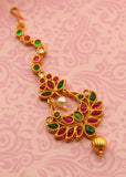 CHARMING PINK - GREEN STONE BINDI