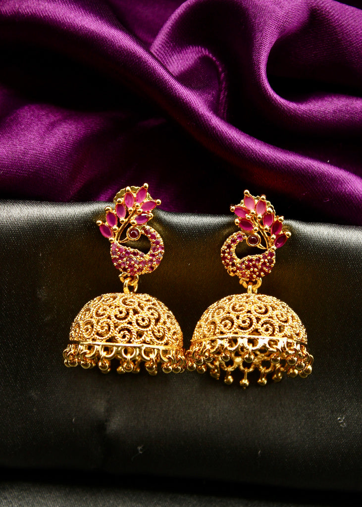 Earrings In Peacock Design 2024 | favors.com