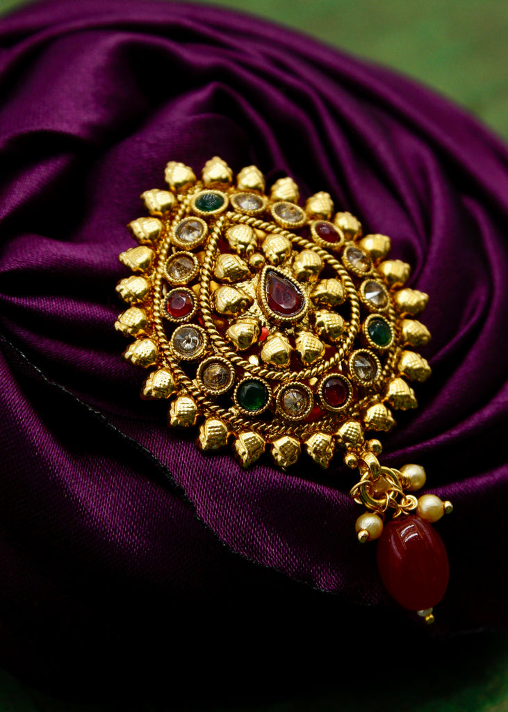 HIJAB PIN/SAREE PIN(FLOWER WITH STONE DESIGN)