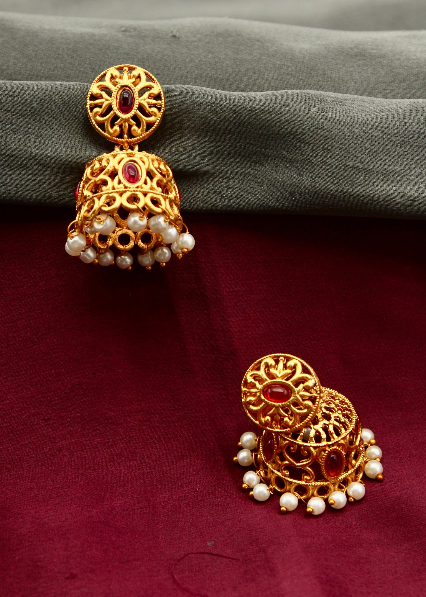 GLORIOUS PESHWAI JHUMKI EARRINGS